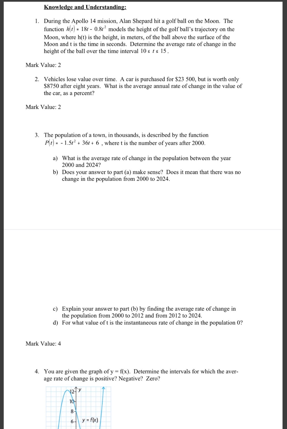 Question 1-4 Knmrlsdgcjndjluderstandiug: 1.