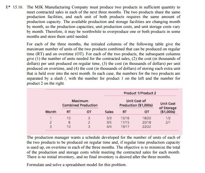 E" lilo. The MJK Manufacturing Company must