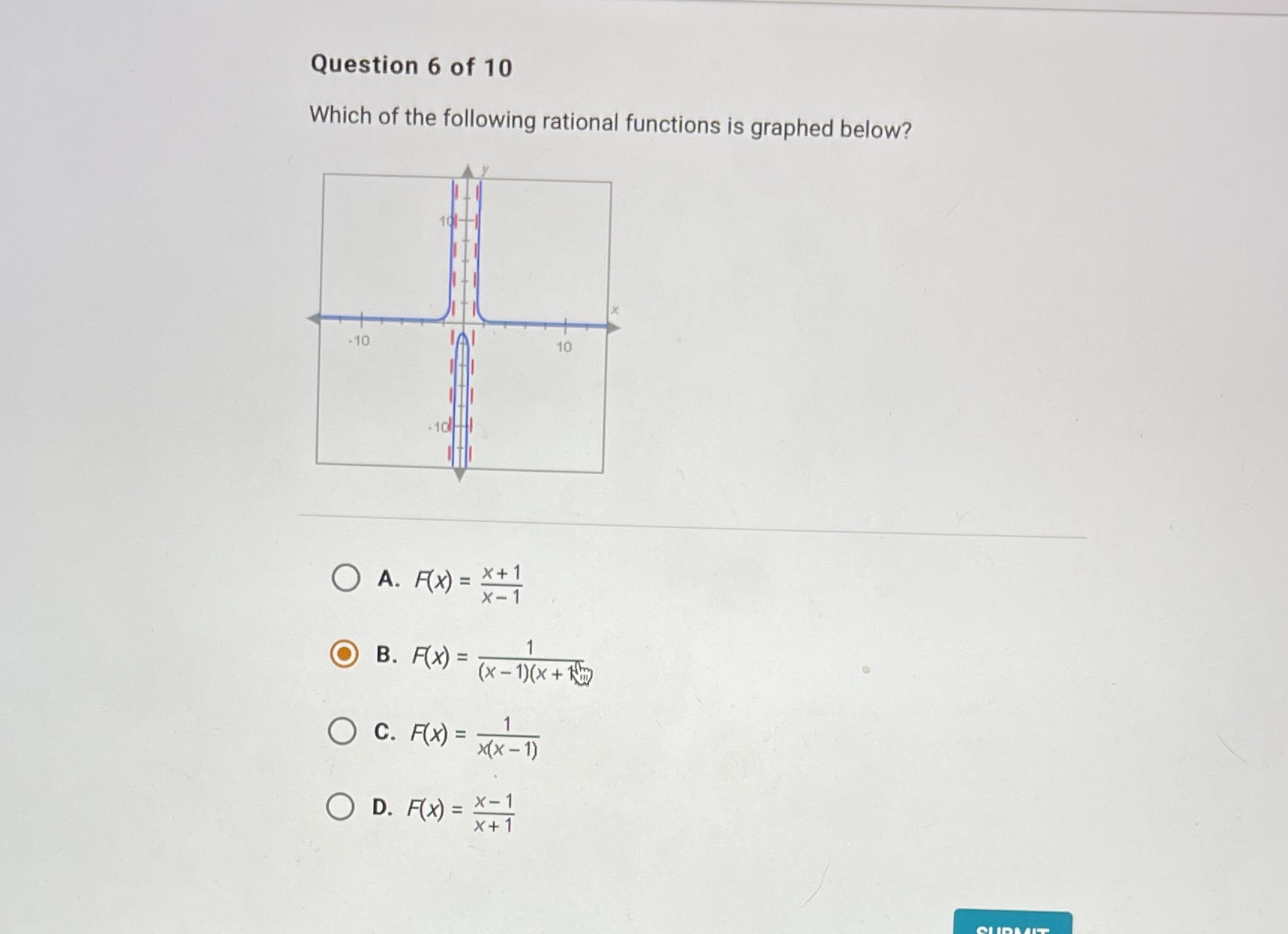 Question 6 of 10 Which of the following rational