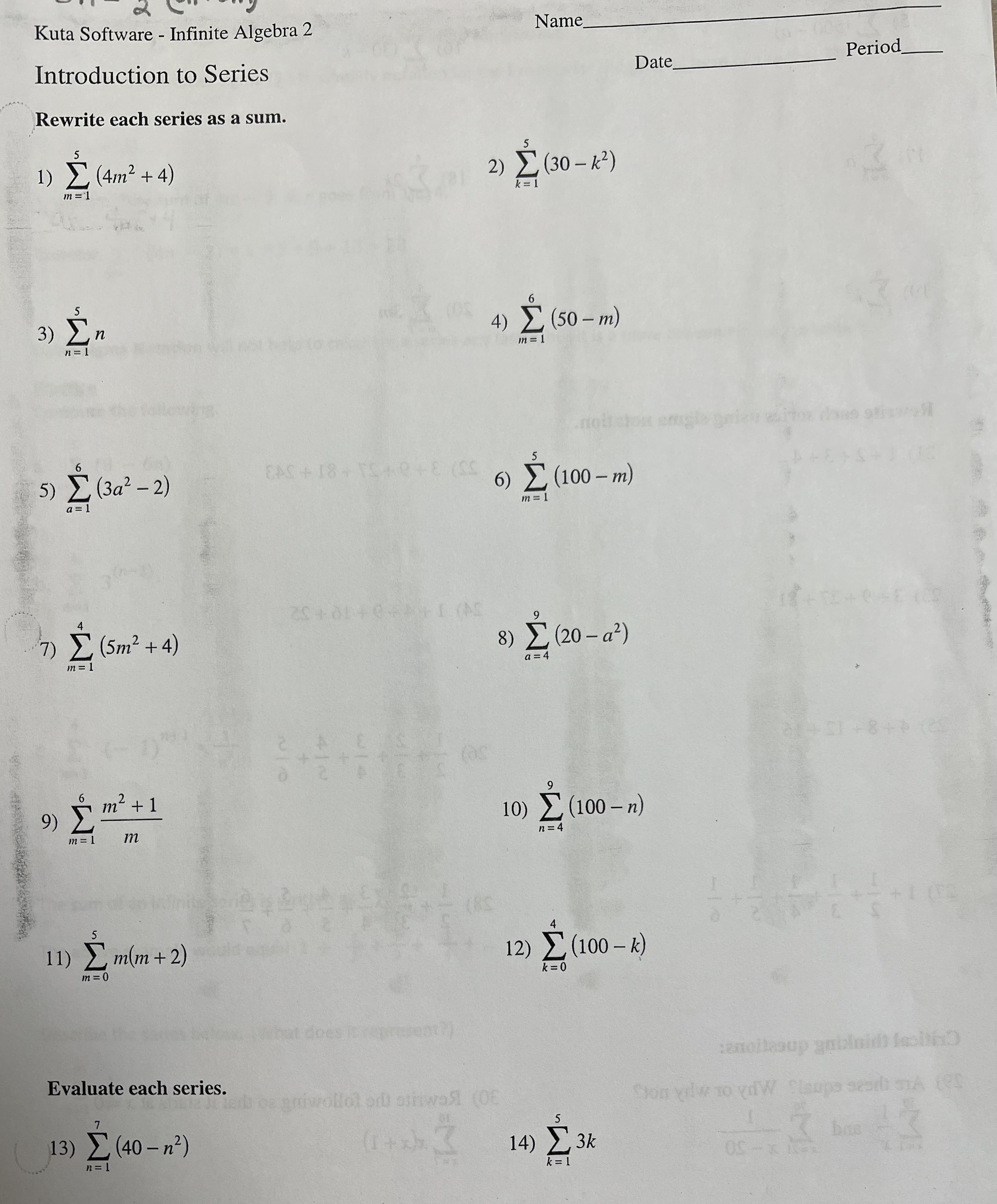 Pls Help, Pls No Cursive Kuta Software - Infinite