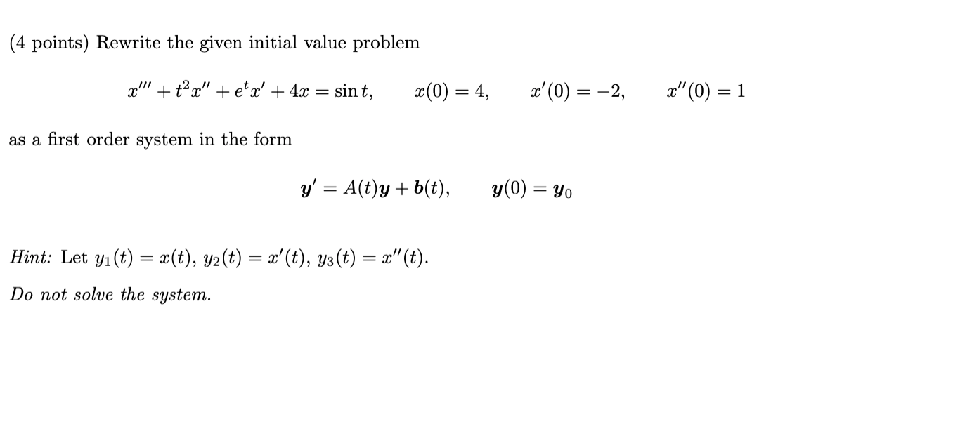 Need help thank you! (4 points) Rewrite the given