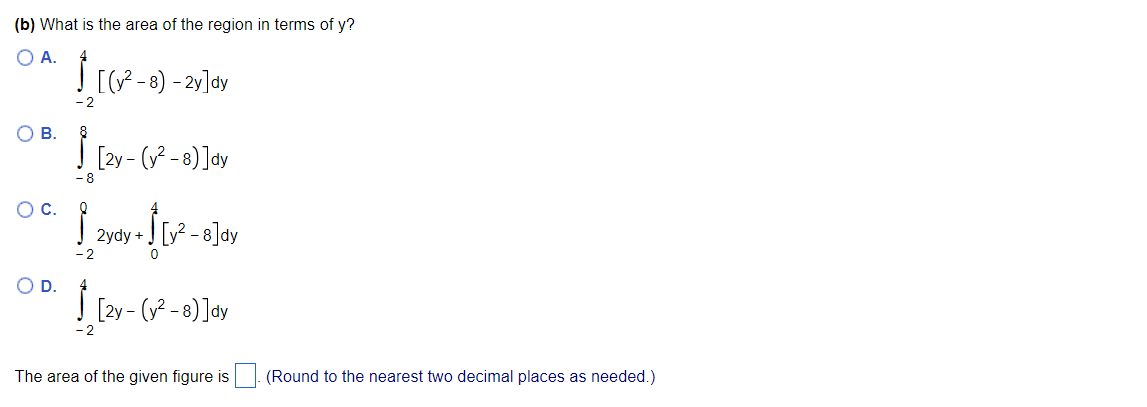Determine the area of the shaded region given the