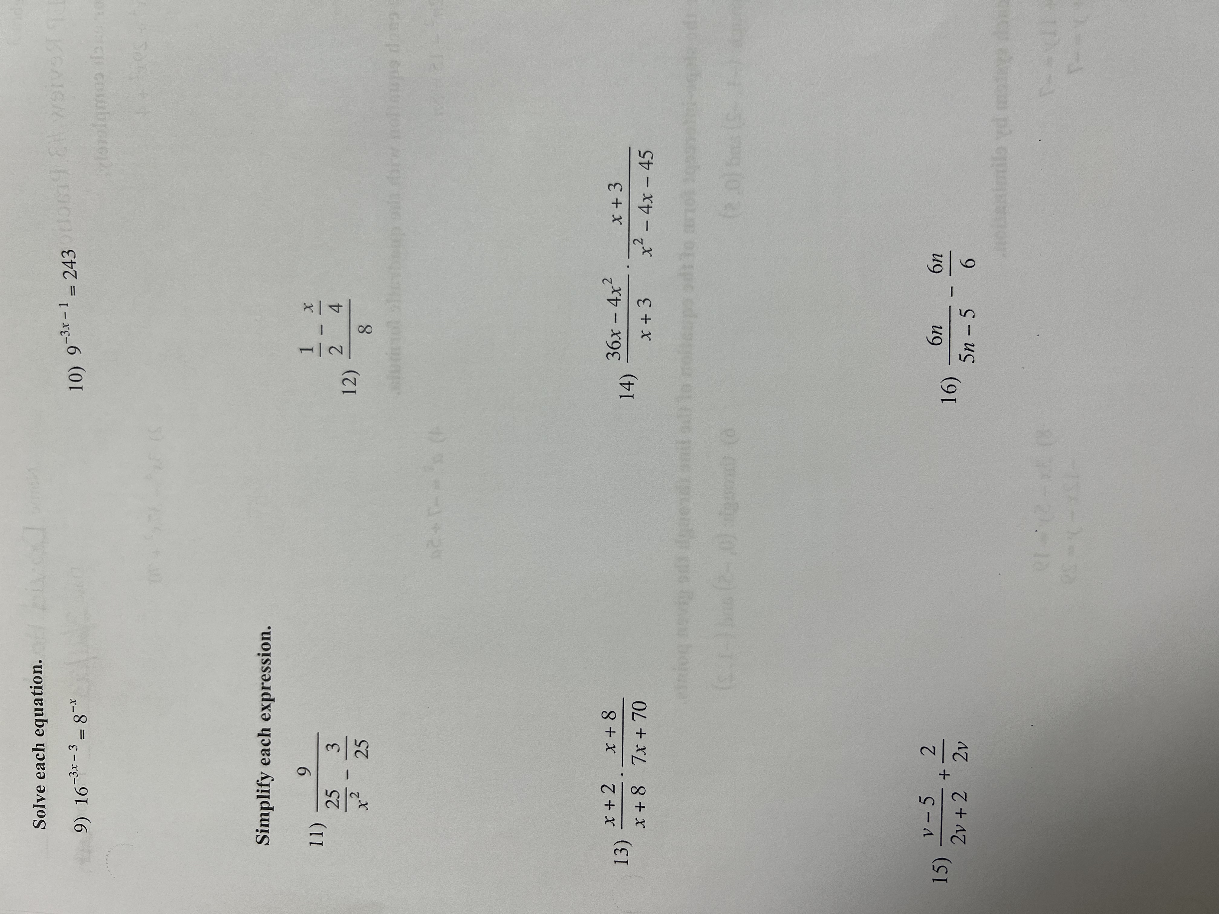 Pls Help, Pls No Cursive Solve each equation.