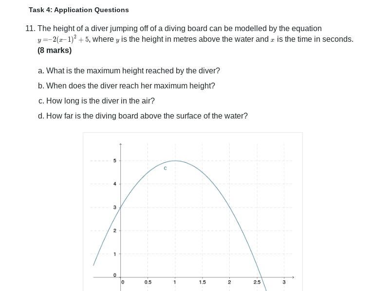 Task 4: Application Questions 11. The height of a