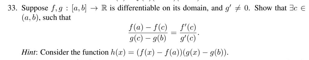 33. Suppose f, g : [(1, b]  style=