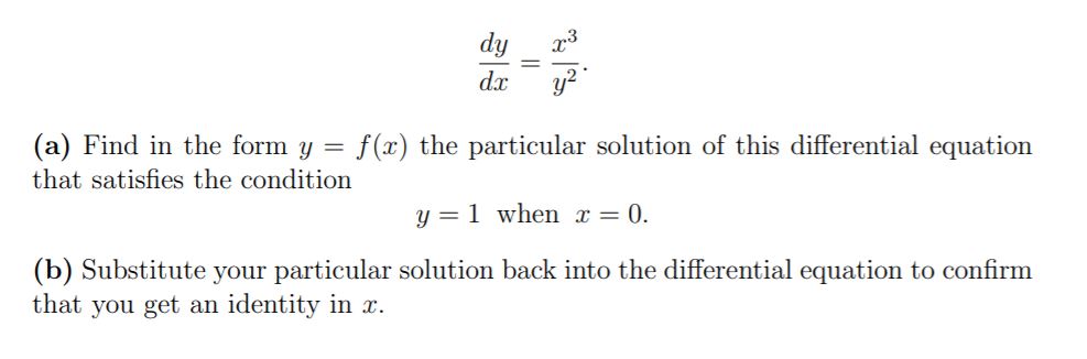Consider the separable ordinary differential