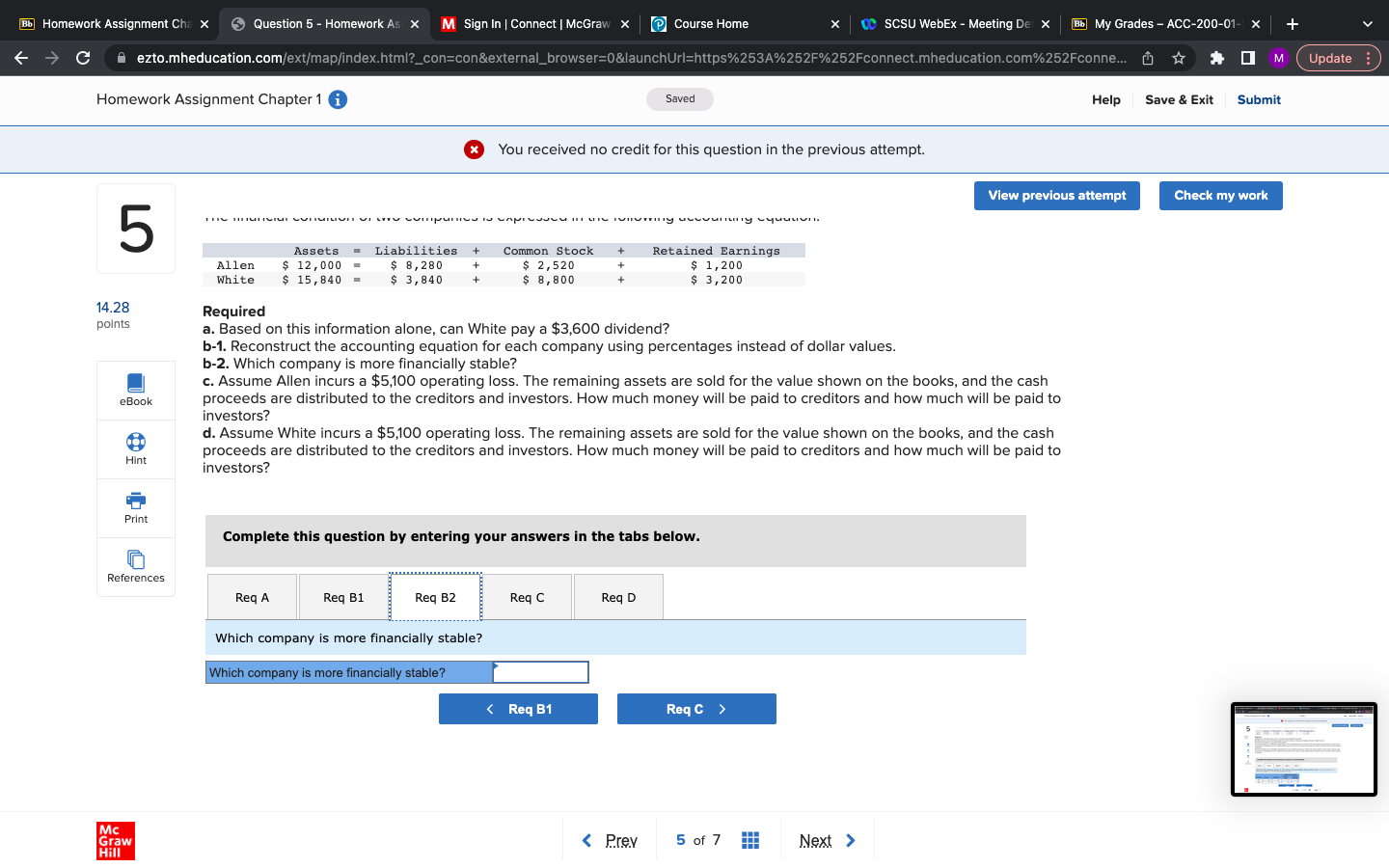 Bb Homework Assignment Cha x Question 5 -