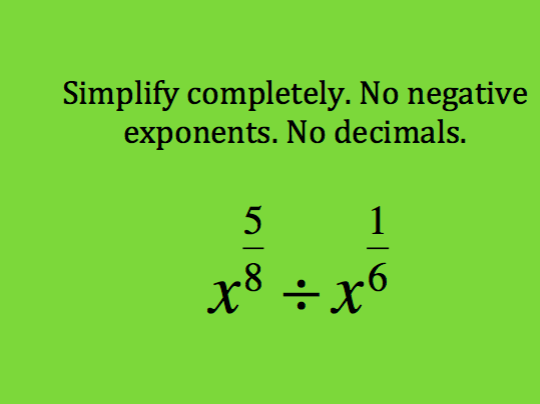 \f\f\fSimplify completely. No negative exponents.