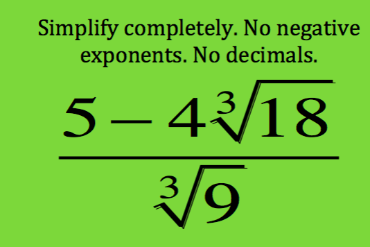 \f\f\fSimplify completely. No negative exponents.