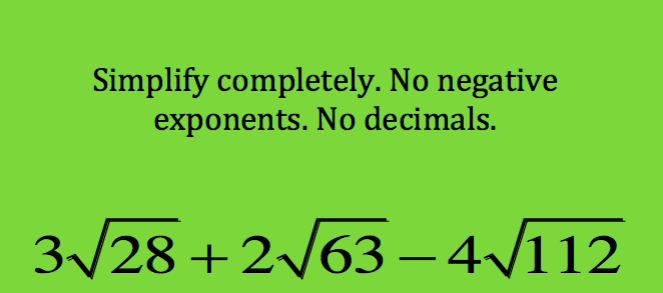 \f\f\fSimplify completely. No negative exponents.