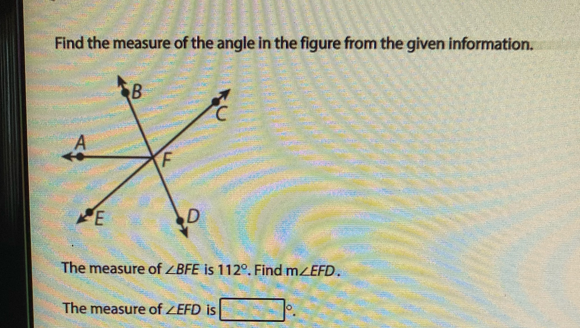 Answer the following question Find the measure of