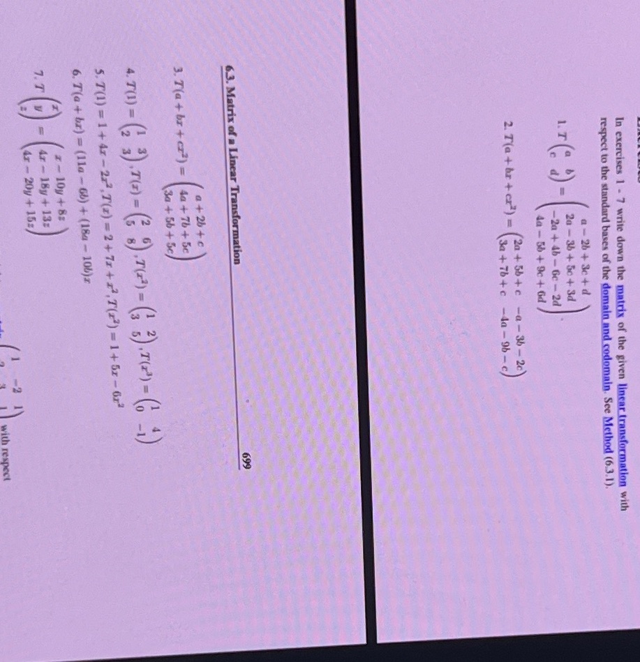 Please only do question 7 In exercises 1 - 7