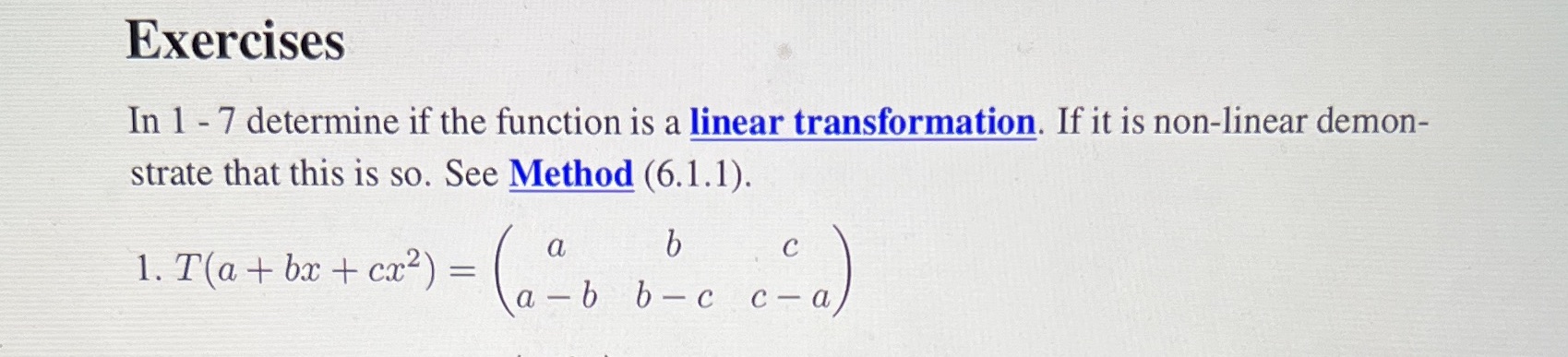Exercises In 1 - 7 determine if the function is a