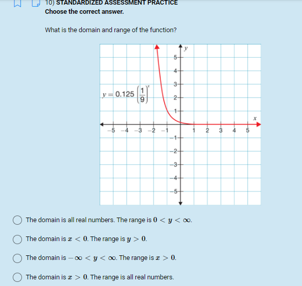 Subject : Algebra 1 Objective : Answer the given