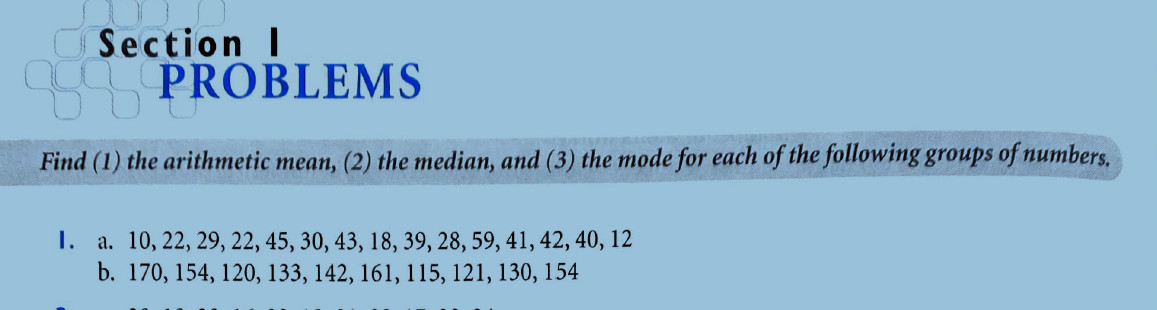 I assistance on how to find arithmetic mean,