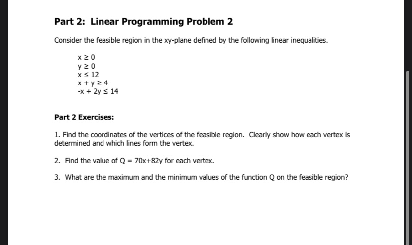 Please help! I need help with part 2, questions