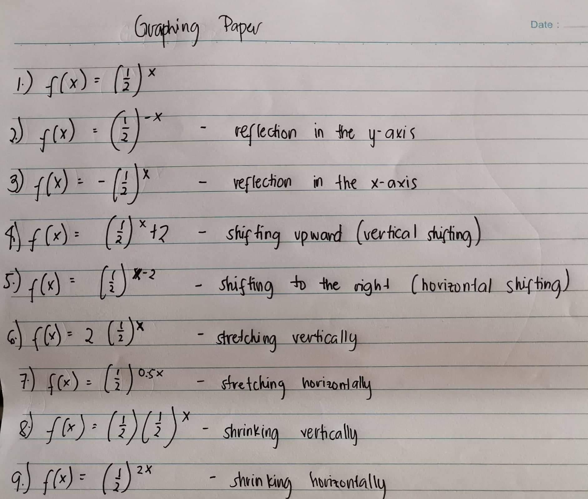 SUBJECT: GENERAL MATH 11 lesson: Graphing Paper