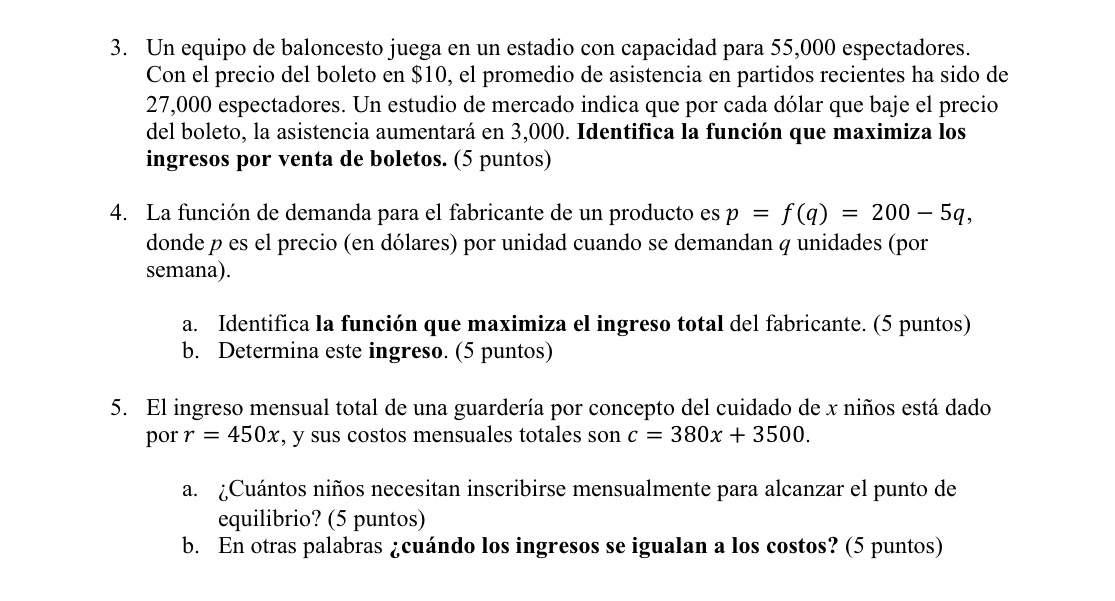 3. Un equipo de baloncesto juega en un estadio