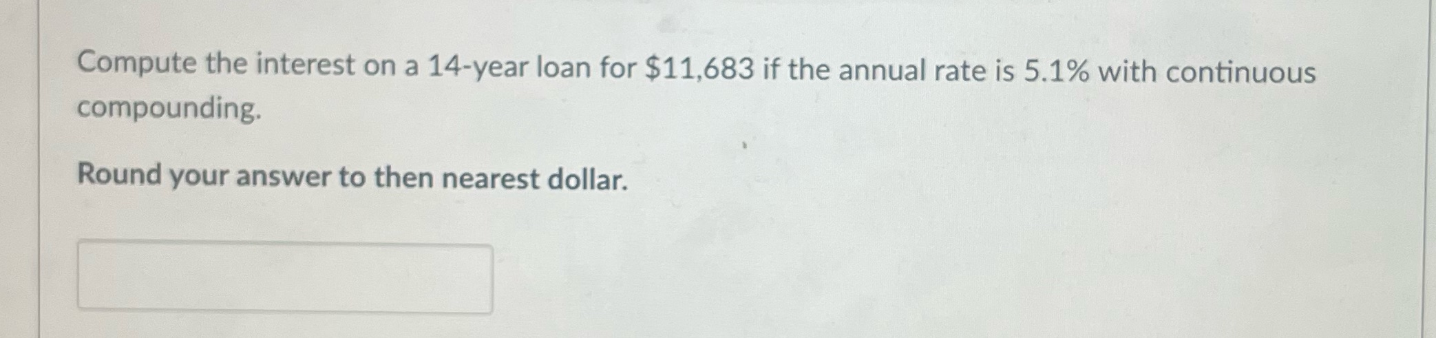 Compute the interest on a 14-year loan for