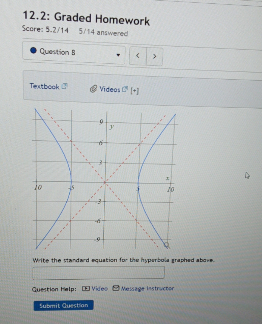question is in picture 12.2: Graded Homework
