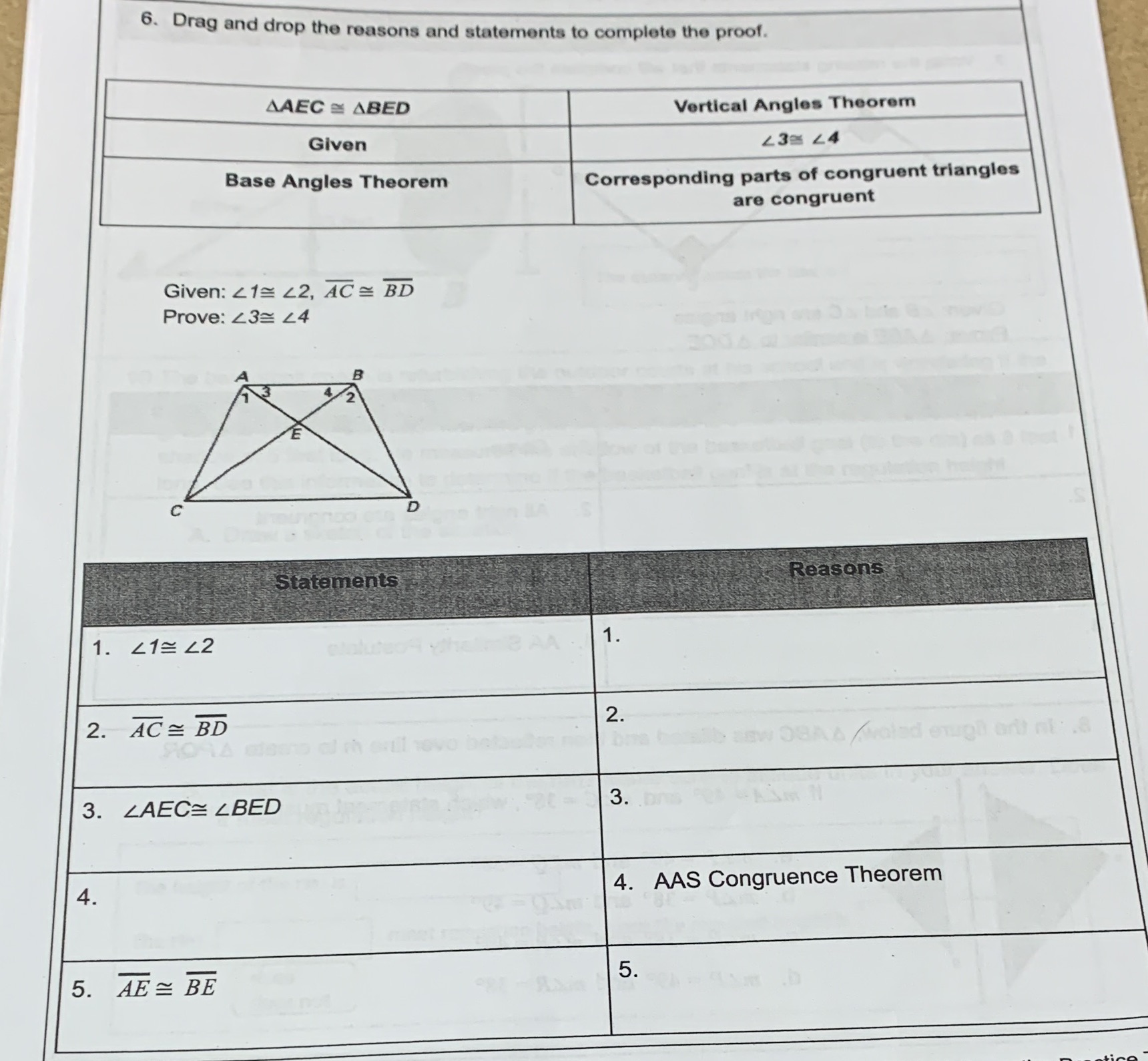 Help me please 6. Drag and drop the reasons and