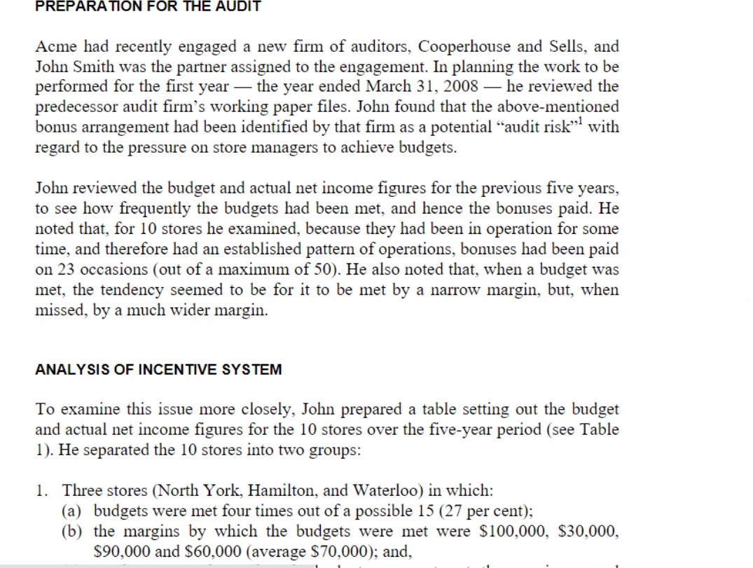 ACME HARDWARE Alister K. Mason, Partner, Deloitte