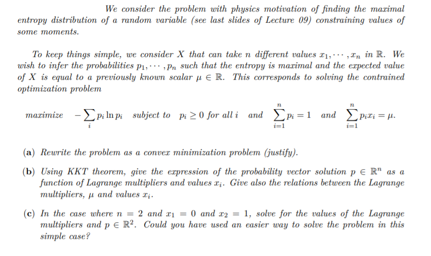 Ref: Strang We oonsider the problem with physics