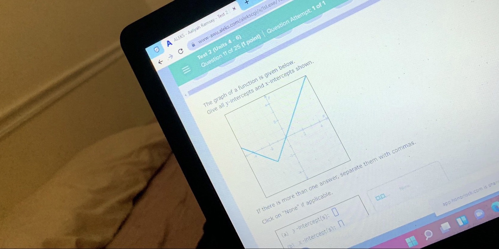 A ALEKS - Aaliyah Ramsay - Test 2  style=