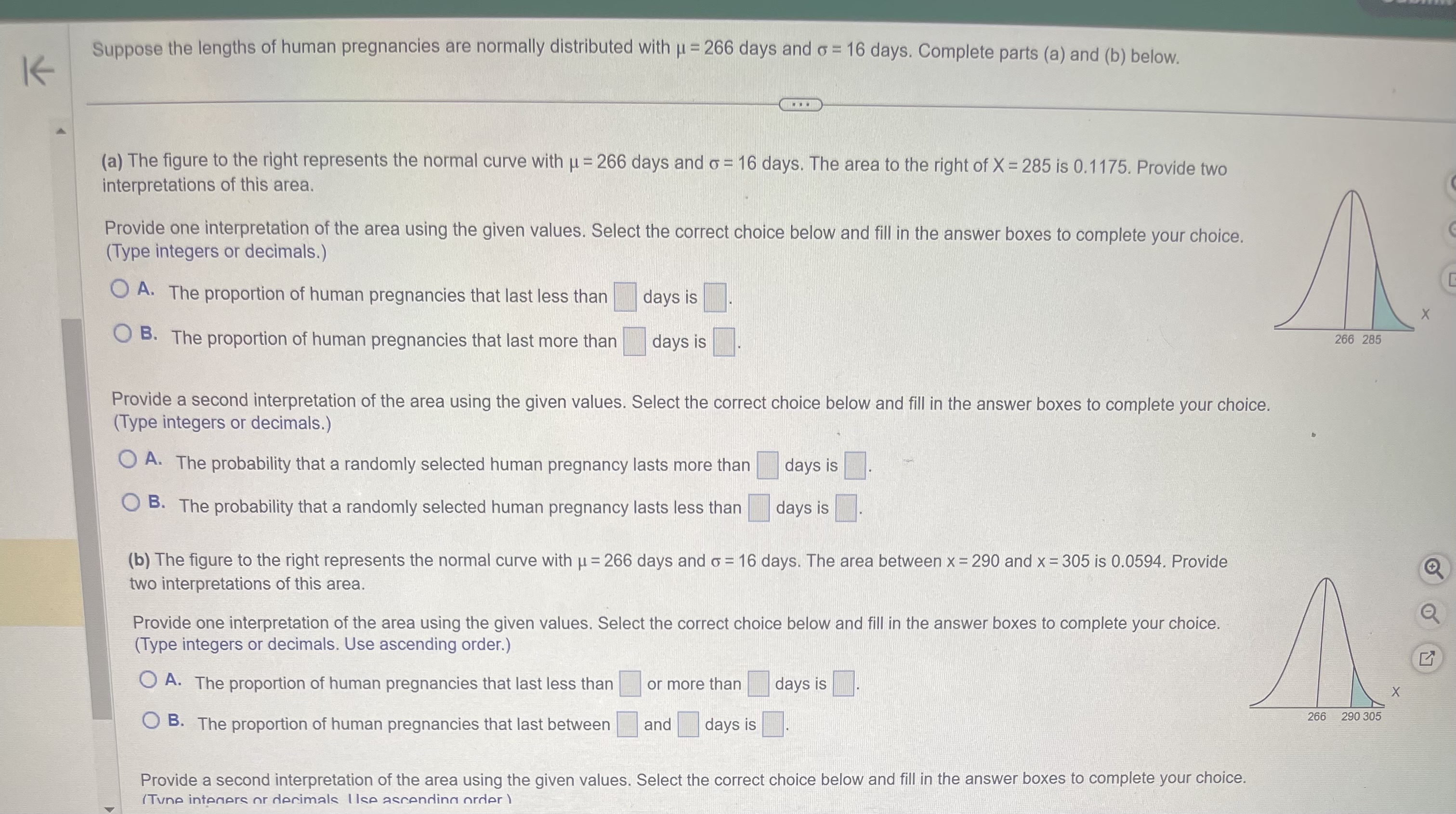 Suppose the lengths of human pregnancies are