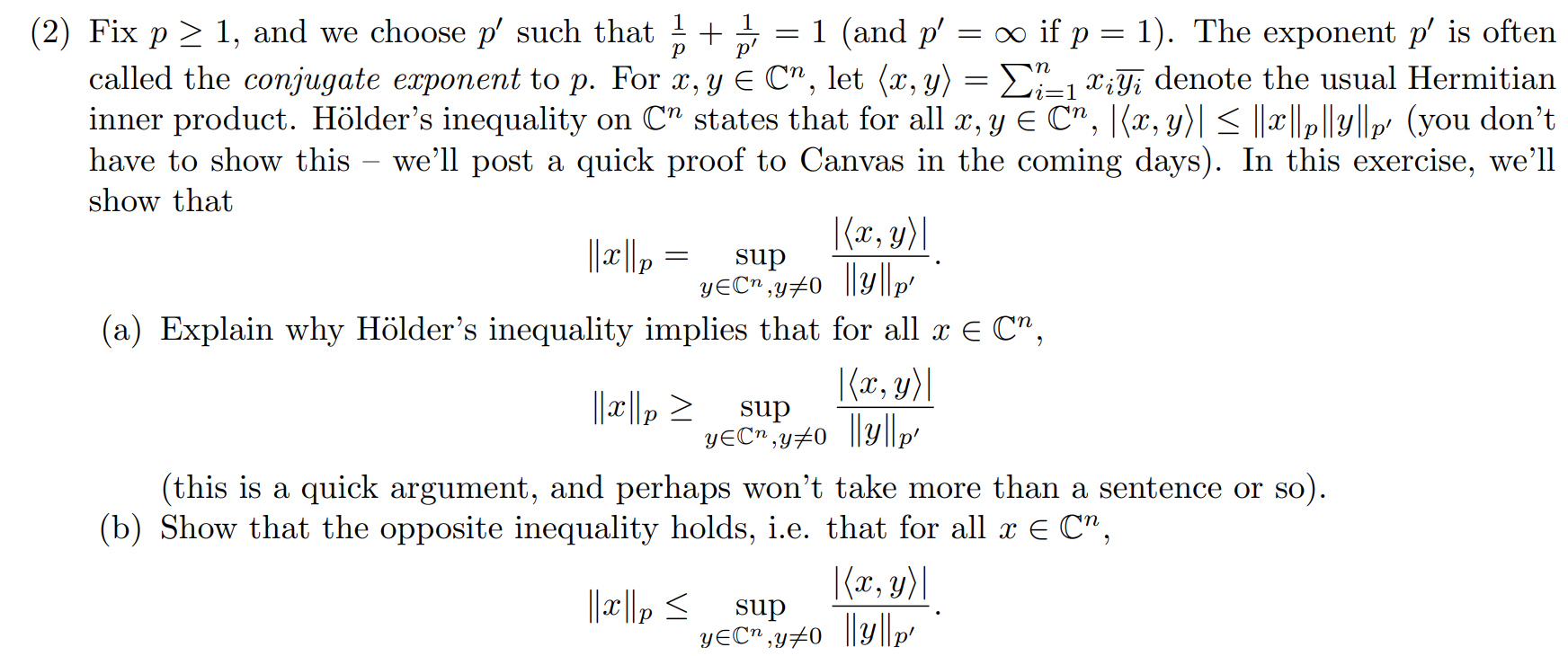 (2) Fix p 2 1, and we choose p' such that _