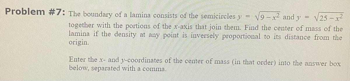 Need help fast Problem #7: The boundary of a
