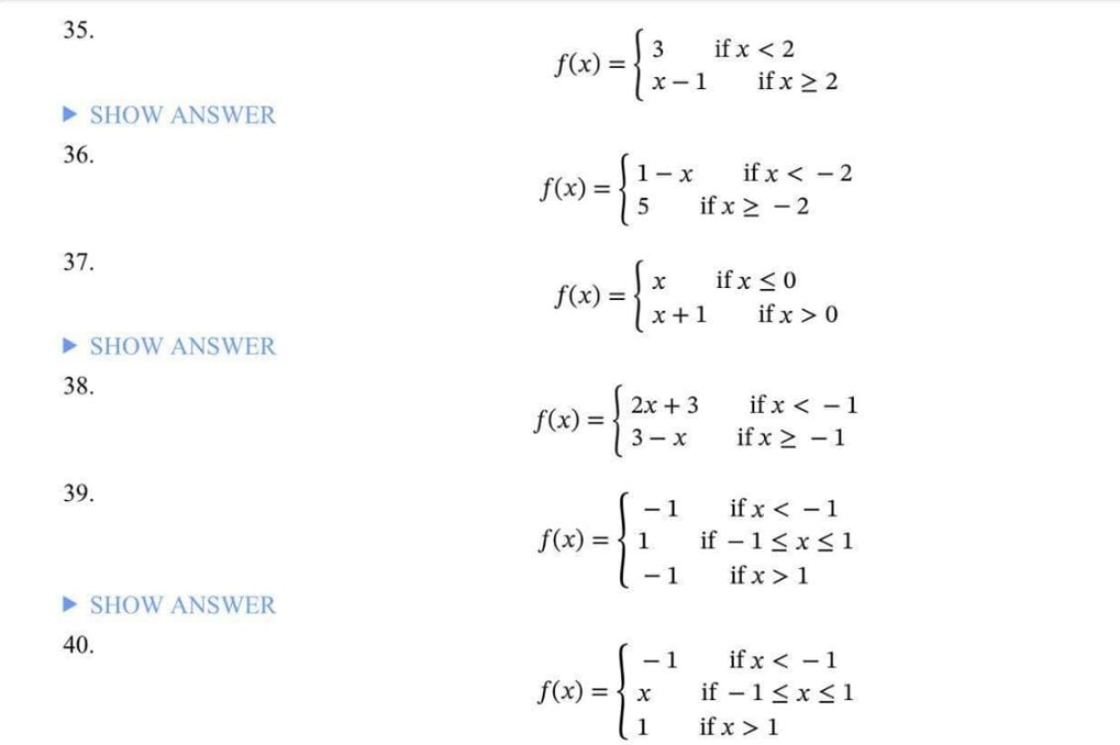 Graphing piecewise fined functions sketch a graph