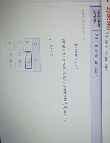 please help solve ZyBooks 2.1: Intro to functions