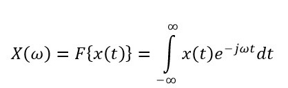 Fourier Transform is denoted by: X(w) = F(x(t)} =