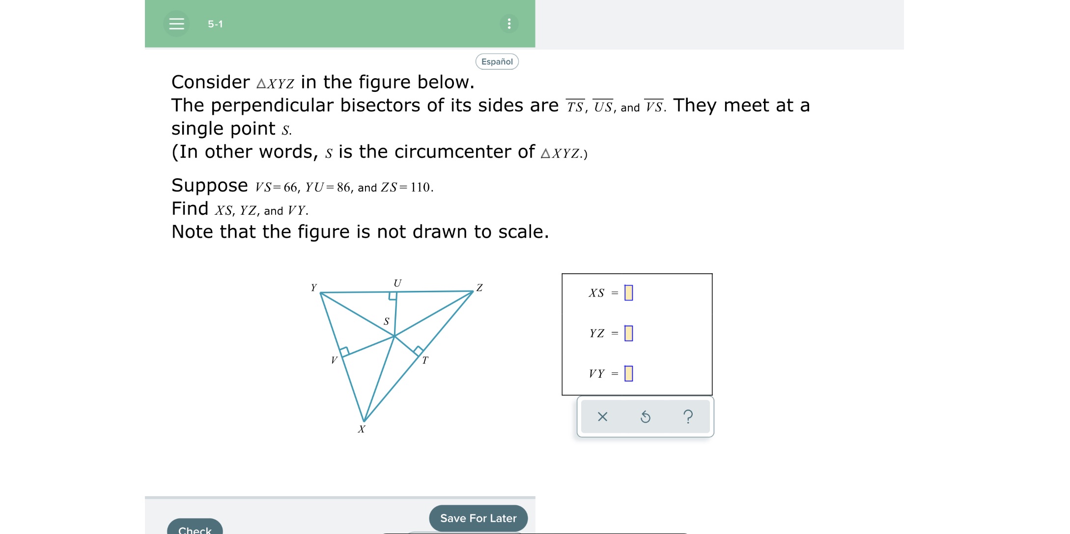 = 5-1 ... Espanol Consider AxYz in the figure