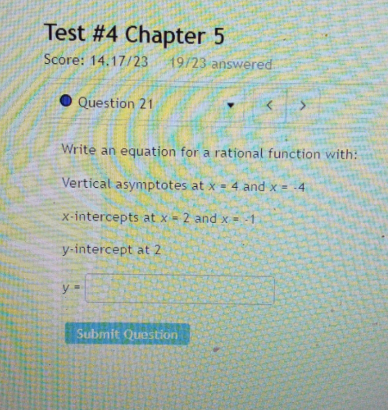 algebra question in pictures Test #4 Chapter 5