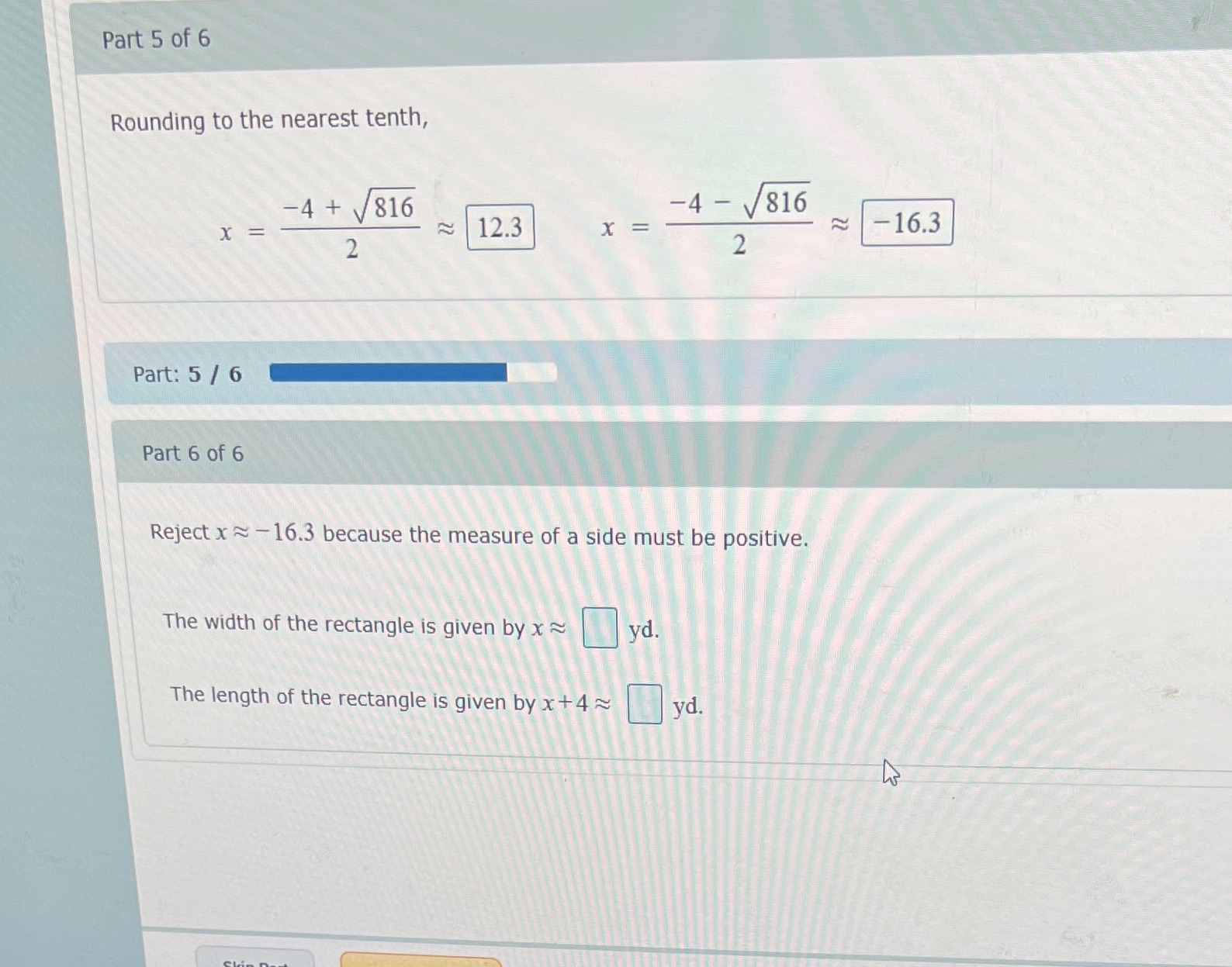 4 part 6 Part 5 of 6 Rounding to the nearest