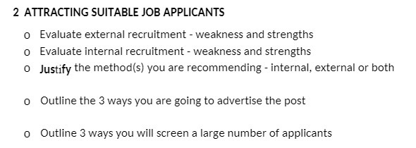 2 ATTRACTING SUITABLE JOB APPLICANTS o Evaluate