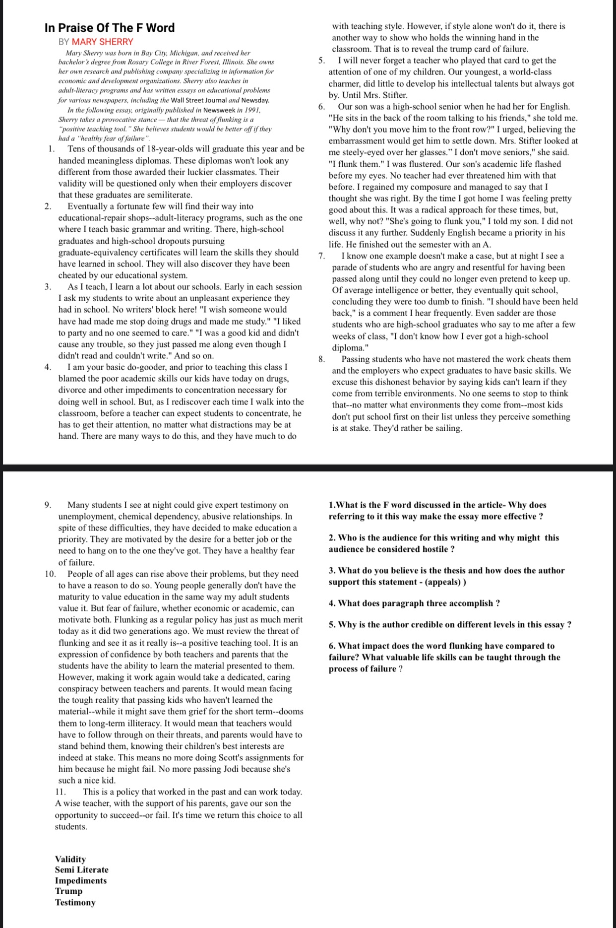 Pls kindly help with answering 6 questions at the