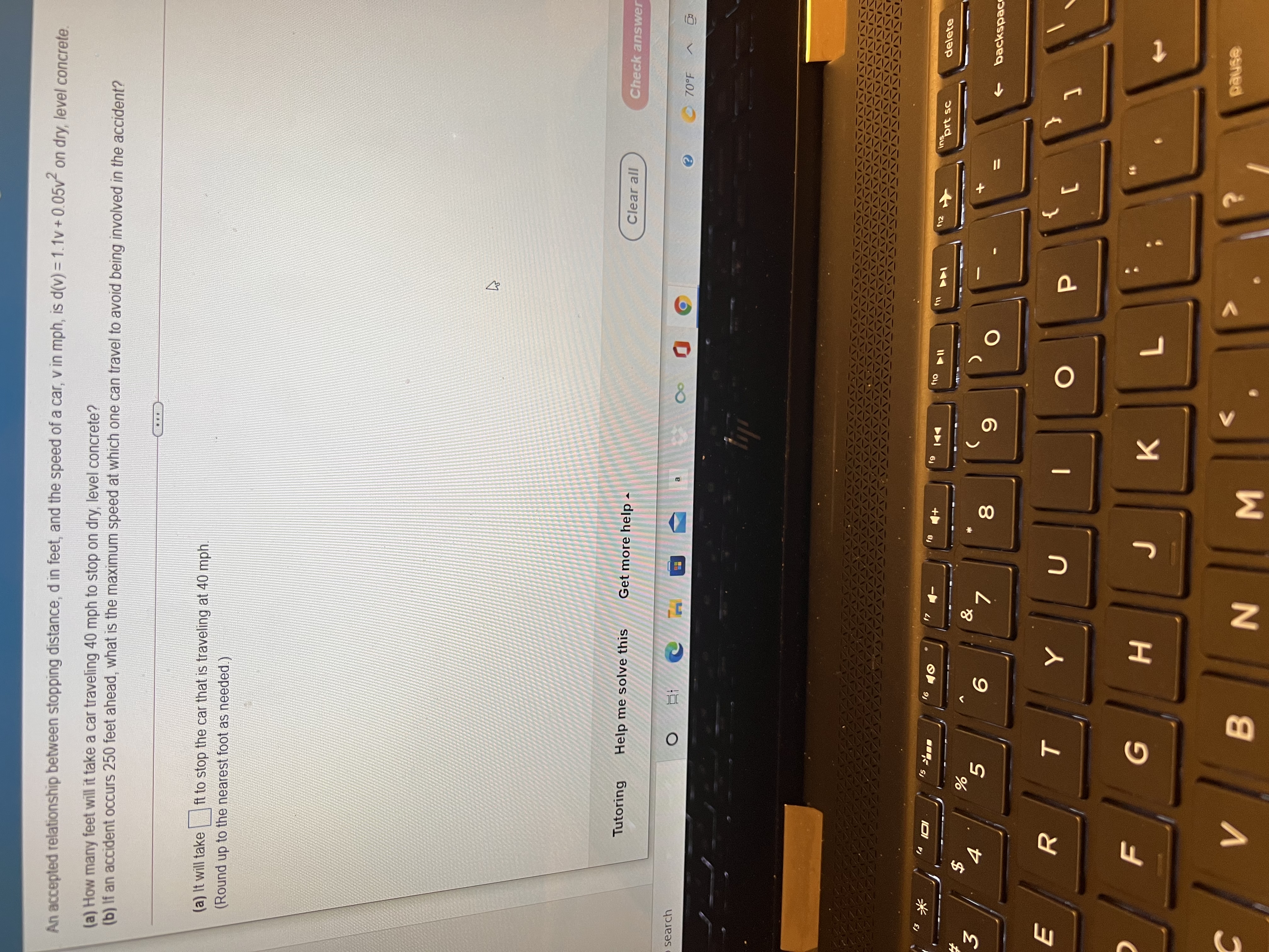 An accepted relationship between stopping