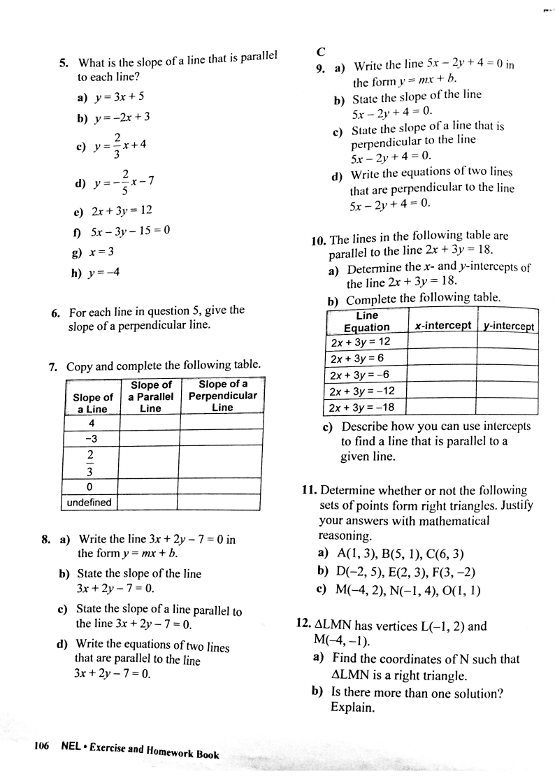 6.4 Parallel and Perpendicular Lines Principles