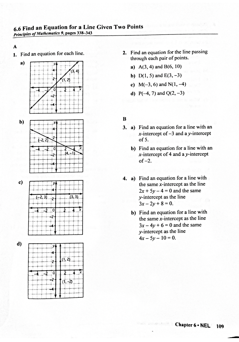 6.4 Parallel and Perpendicular Lines Principles