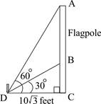 Two ropes, AD and BD, are tied to a peg on the