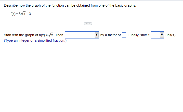 Describe how the graph of the function can be