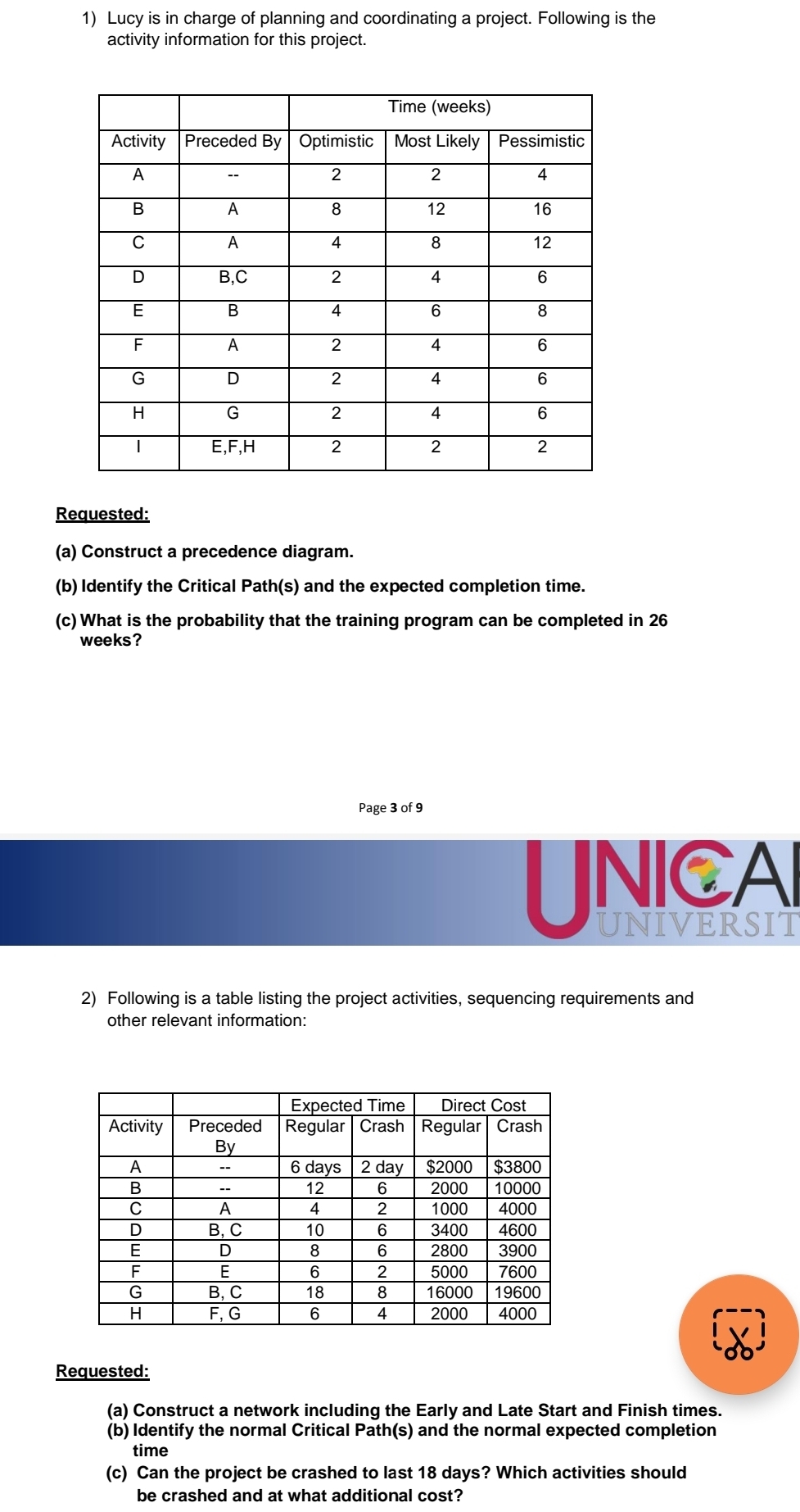 Can you answer number 1 and number 2, please show
