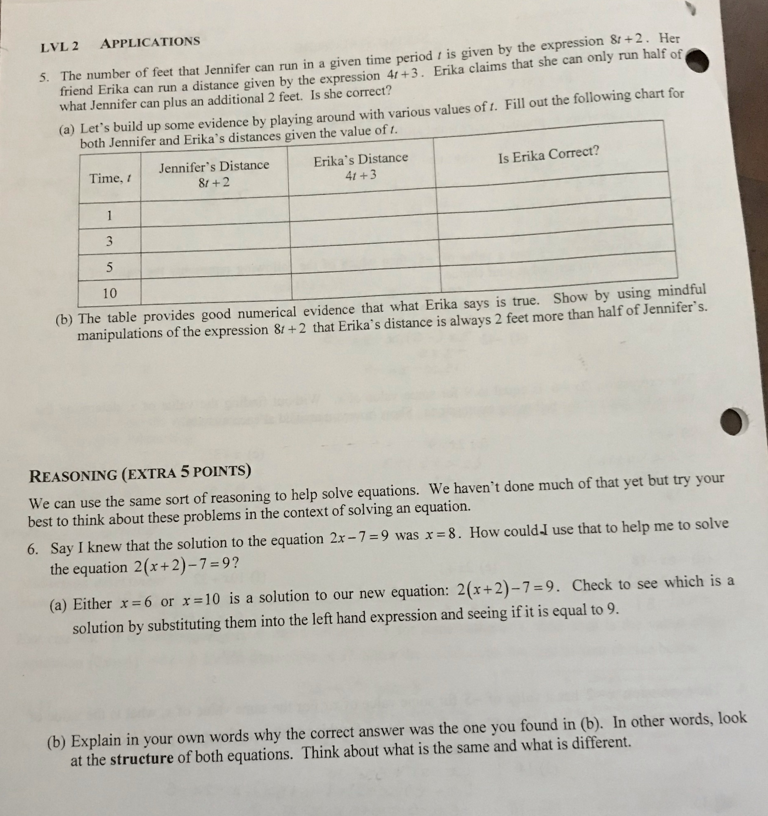 LVL 2 APPLICATIONS The number of feet that