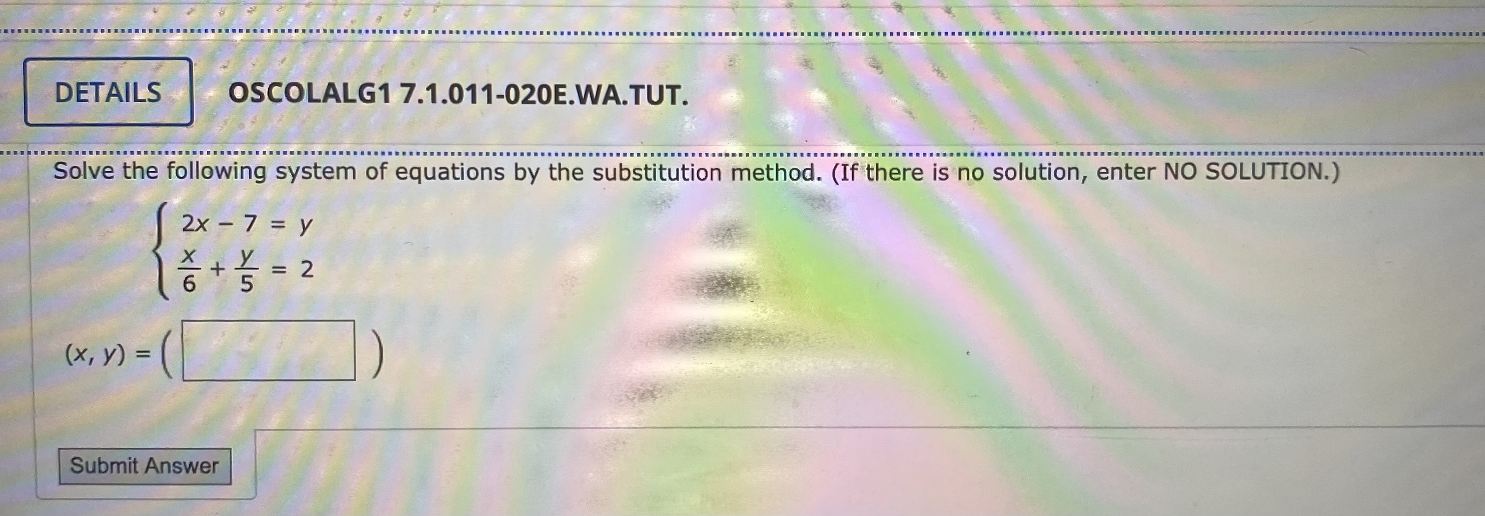 1. DETAILS OSCOLALG1 7.1.011-0201.WA.TUT. Solve