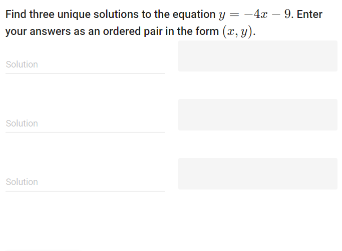 Please help with these! Find three unique