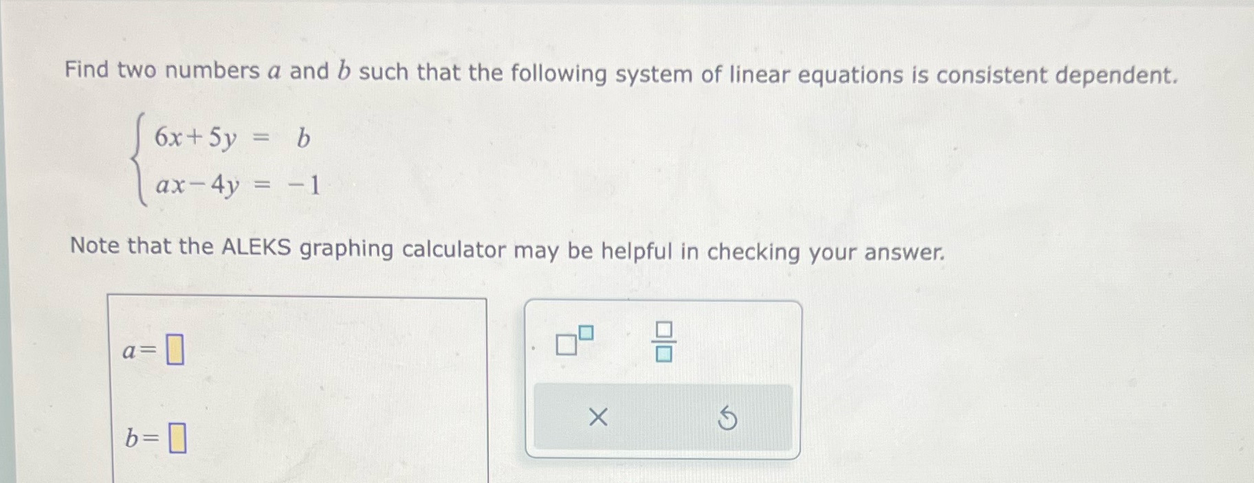 What are the numbers? Find two numbers a and b