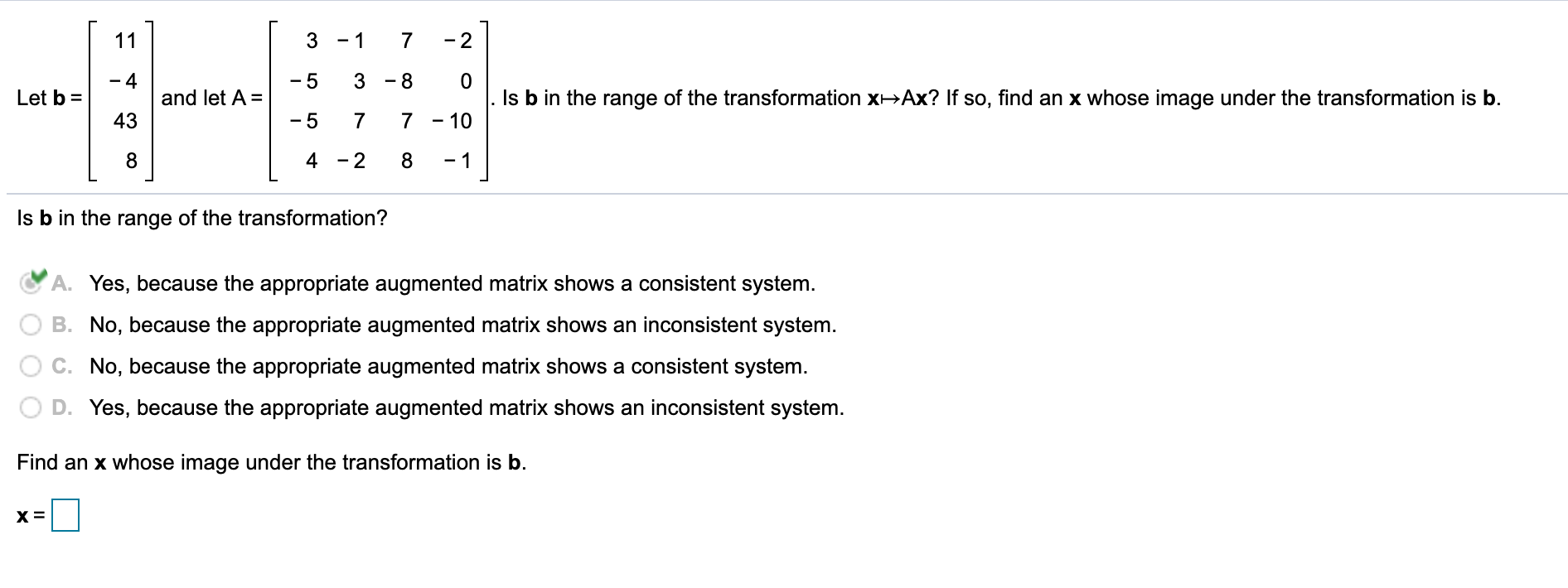 find the answer for this question 11 3 -1 7 -2 -